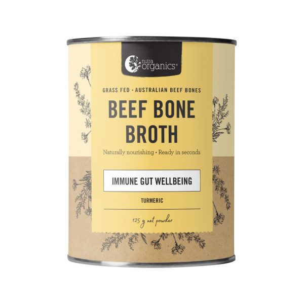 Nutra Organics Bone Broth Beef Turmeric 125g For Sale