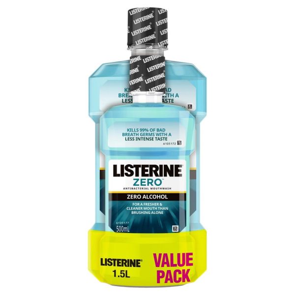 Listerine Mouthwash Zero 1L + 500ml on Sale