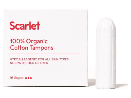 Scarlet 100% Organic Cotton Tampons 16 Super Fashion