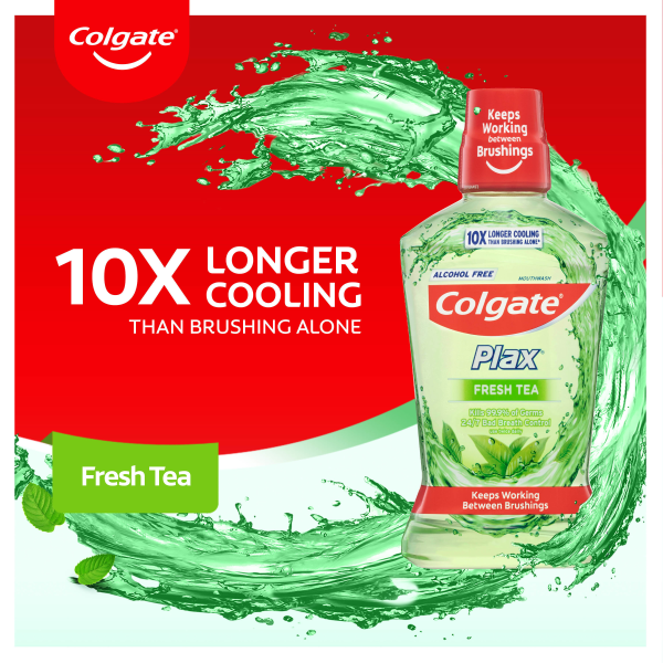 Colgate Mouthwash Plax Fresh Tea 500ml Fashion