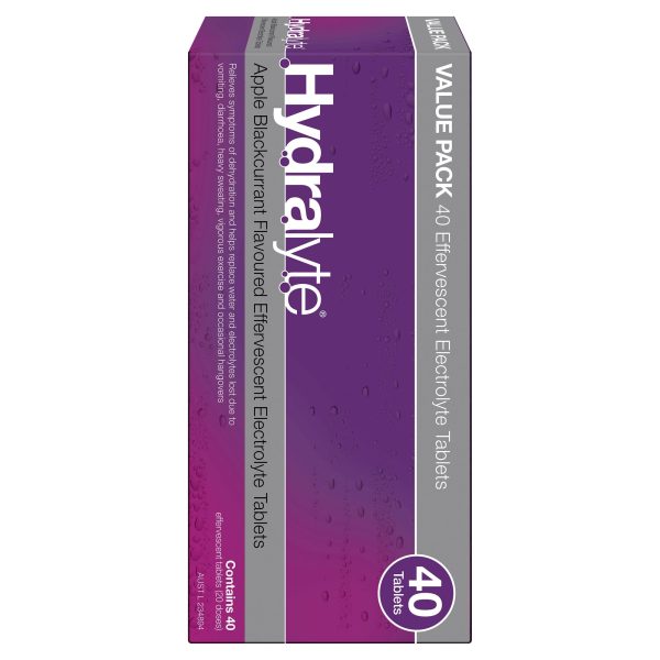 Hydralyte Apple Blackcurrant Effervescent Tab 40 Hot on Sale