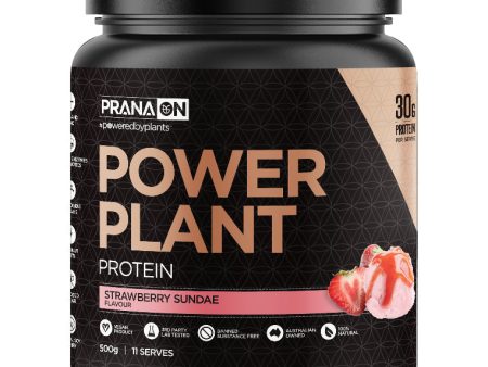 PranaOn Power Plant Protein - Strawberry Sundae 500g Online now