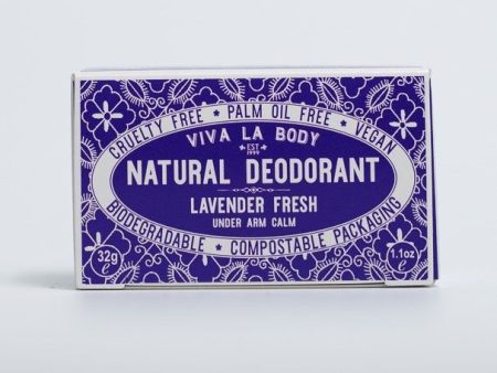 Viva La Body Natural Deodorant 32g Bar - Lavender Fresh For Discount