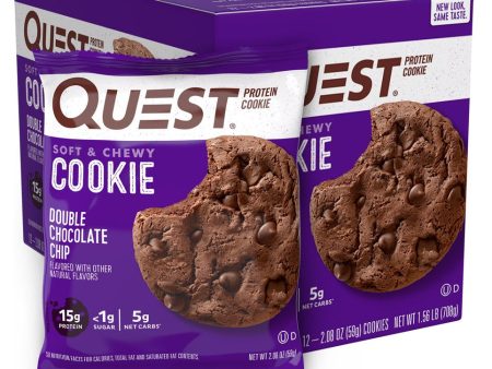 Quest Cookies Double Chocolate Chip 59gx12 on Sale