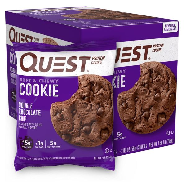 Quest Cookies Double Chocolate Chip 59gx12 on Sale