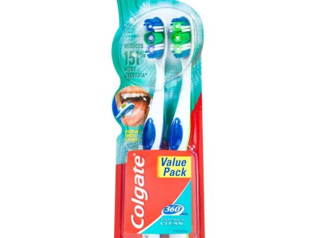 Colgate Toothbrush 360 Medium 2 Pack Sale