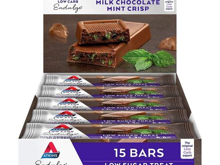 Atkins Endulge Milk Chocolate Mint Crisp 30g x 15 on Sale