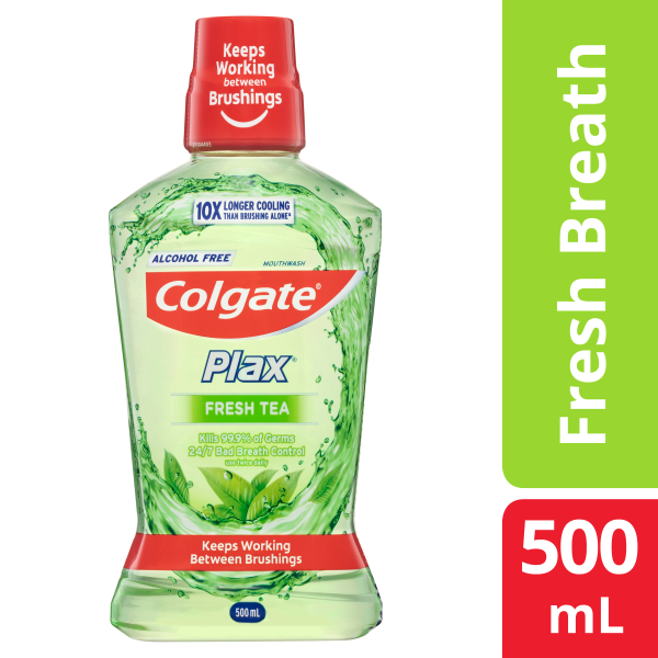 Colgate Mouthwash Plax Fresh Tea 500ml Fashion