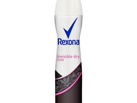 Rexona Antiperspirant Aerosol Deodorant Invisible Dry Pure 150ml Online now