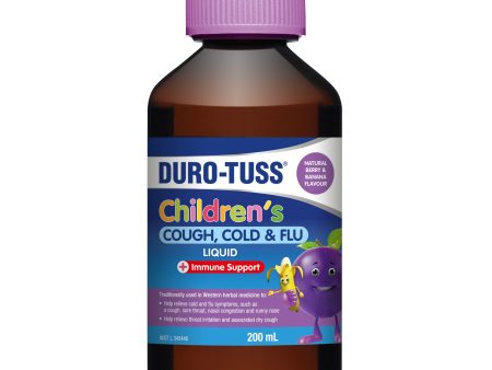 Duro-Tuss Children s Cough, Cold and Flu Liquid 200ml For Sale