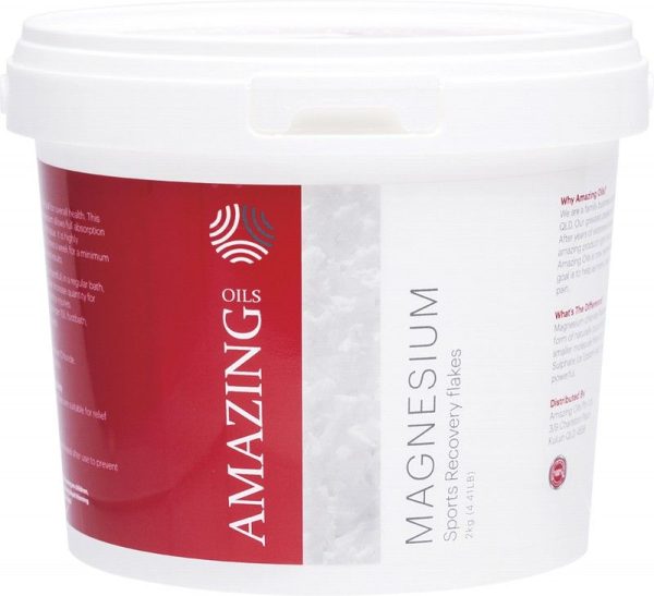 Amazing Oils Magnesium Sports Recovery Bath Flakes 2 kg For Sale