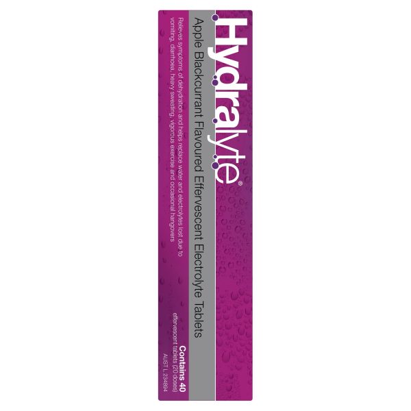 Hydralyte Apple Blackcurrant Effervescent Tab 40 Hot on Sale