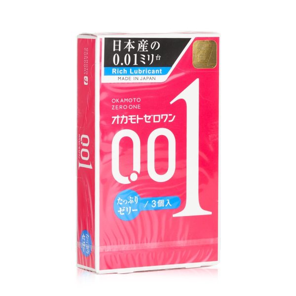 Okamoto Okamoto 0.01 Zero One Condoms (Rich Lubricant)  3pcs on Sale