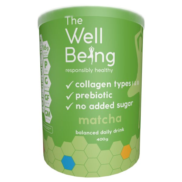 The WellBeing Collagen Beverage - Matcha 400g For Cheap