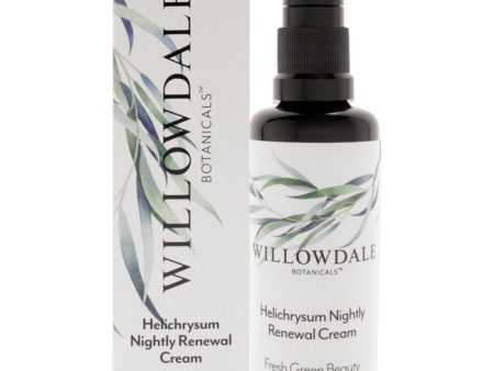 Willowdale Botanicals Helichrysum Nightly Renewal Cream by Willowdale Botanicals for Unisex - 1.7 oz Cream Hot on Sale