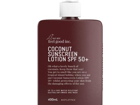 We Are Feel Good Inc. Sunscreen Lotion SPF50+ 400ml - Coconut on Sale