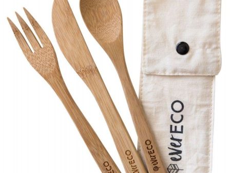 Ever Eco Bamboo Cutlery Set With Organic Cotton Pouch Online