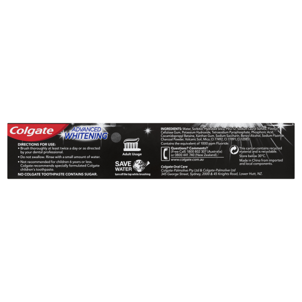 Colgate Toothpaste Advanced Charcoal 170g Supply