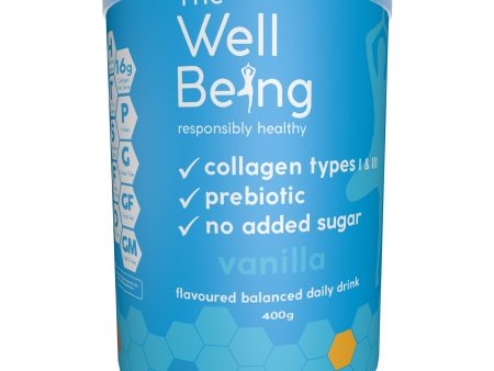 The WellBeing Collagen Beverage - Vanilla 400g For Cheap