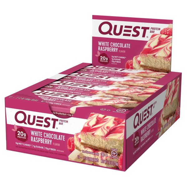 Quest Bars White Chocolate Raspberry 12x60g For Discount