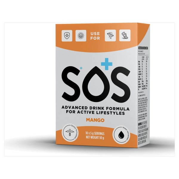 SOS Electrolyte Drink Mix Mango Flavour 10 X 5g Discount