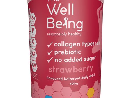 The WellBeing Collagen Beverage - Strawberry 400g Fashion