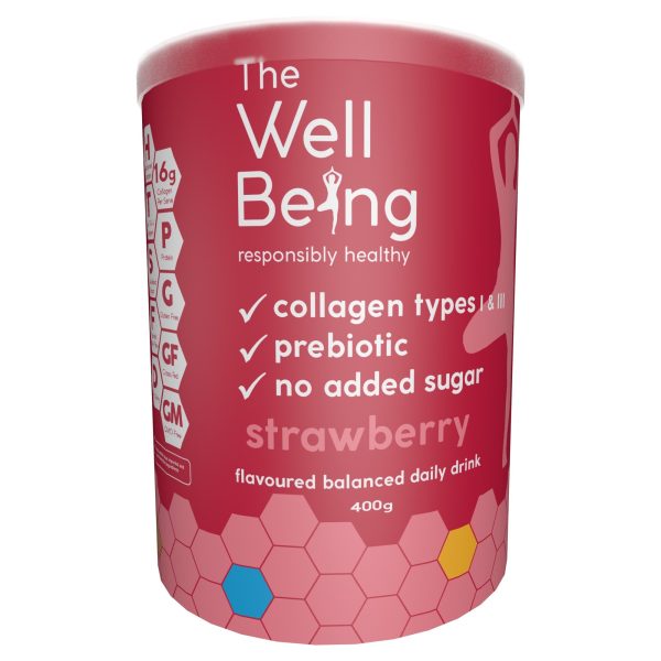 The WellBeing Collagen Beverage - Strawberry 400g Fashion