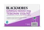 Blackmores Ginkgo 6000mg Tebonin 30 Tablets For Discount