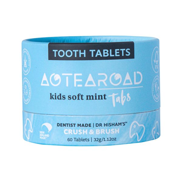 Aotearoad Tooth Tablets (Crush & Brush) Kids Soft Mint Tabs 60t Cheap