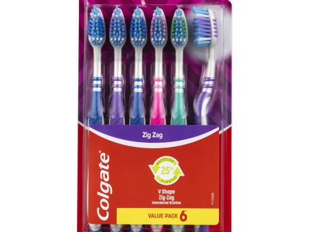 Colgate Toothbrush Zigzag Soft 6 Pack Discount