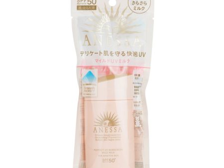 Anessa Perfect UV Sunscreen Mild Milk For Sensitive Skin SPF 50  60ml 2oz Fashion